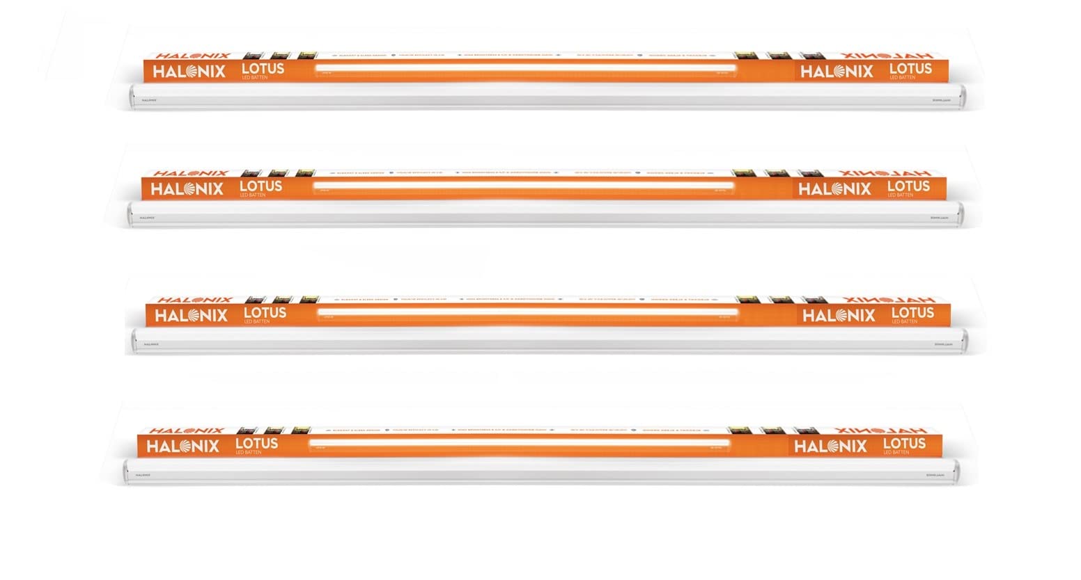 Halonix Flare Square 36-Watt LED Batten (Pack of 4, Cool White